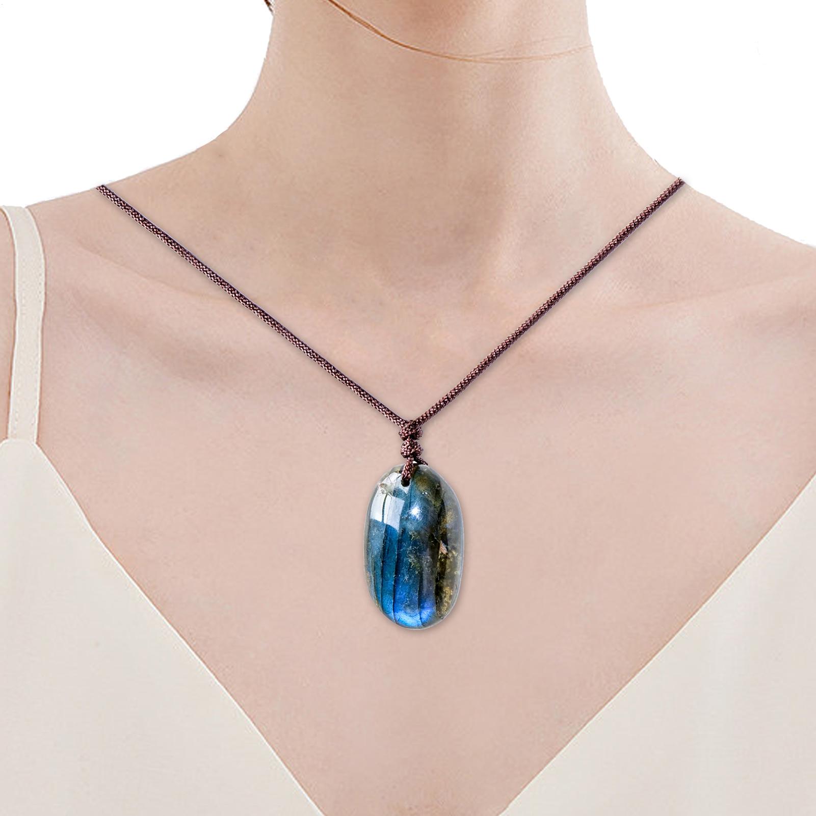 Collane con ciondolo labradori - Crystal Pendant Necklace Natural Stone recensione e prezzo