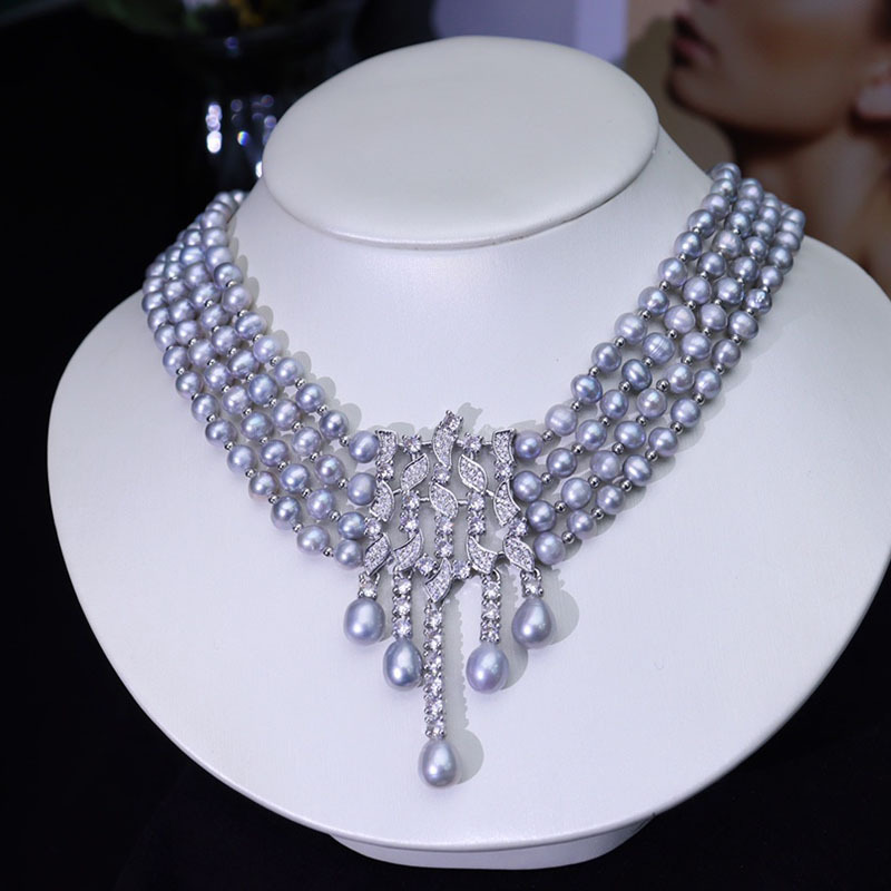 Collana di perle d'acqua dolce - Pearl Choker Necklace Vintage recensione e prezzo