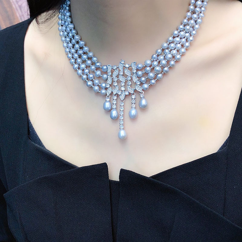 Collana di perle d'acqua dolce - Pearl Choker Necklace Vintage recensione e prezzo