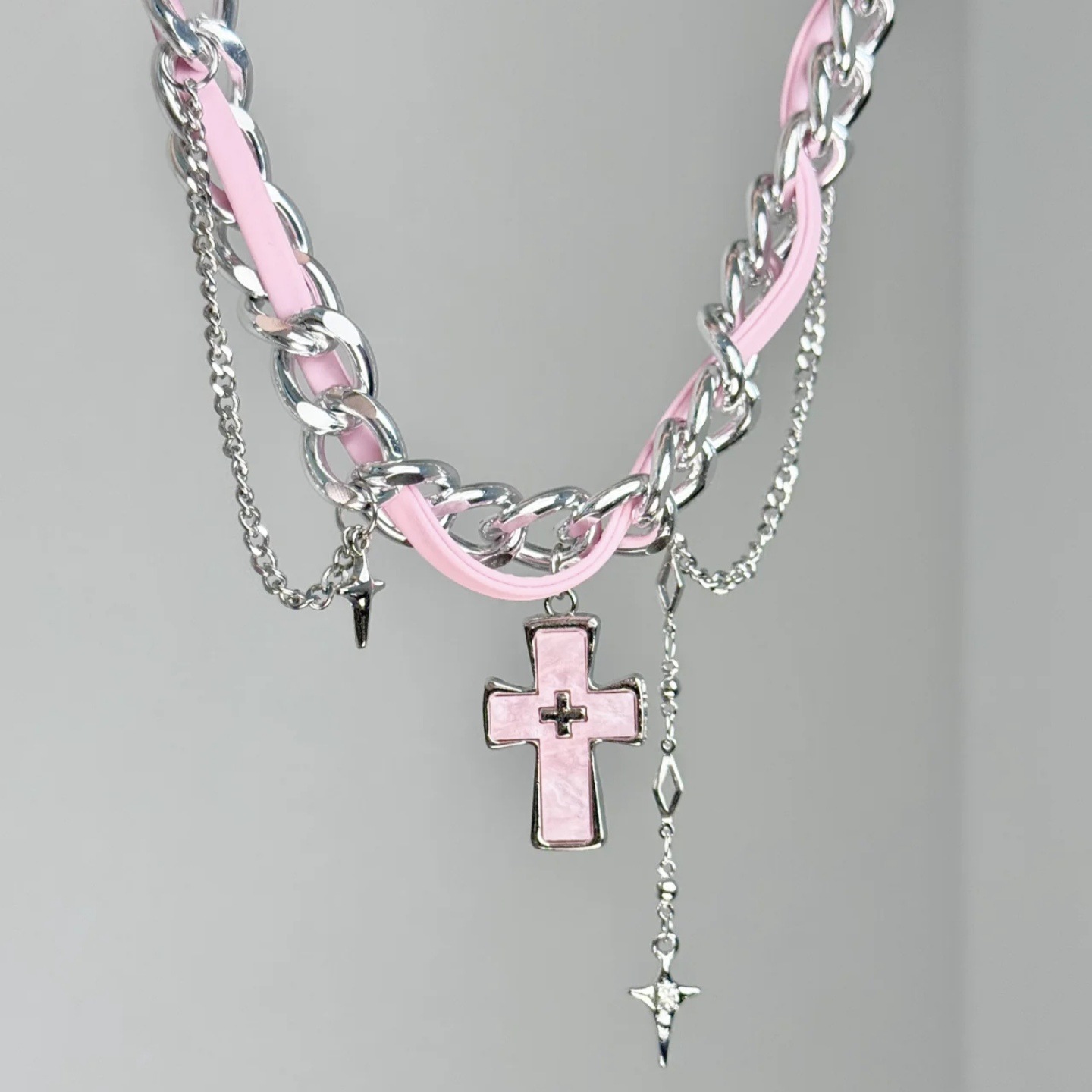 Collana girocollo Y2K Grunge e - Layered Pendant Necklace Aesthetic recensione e prezzo