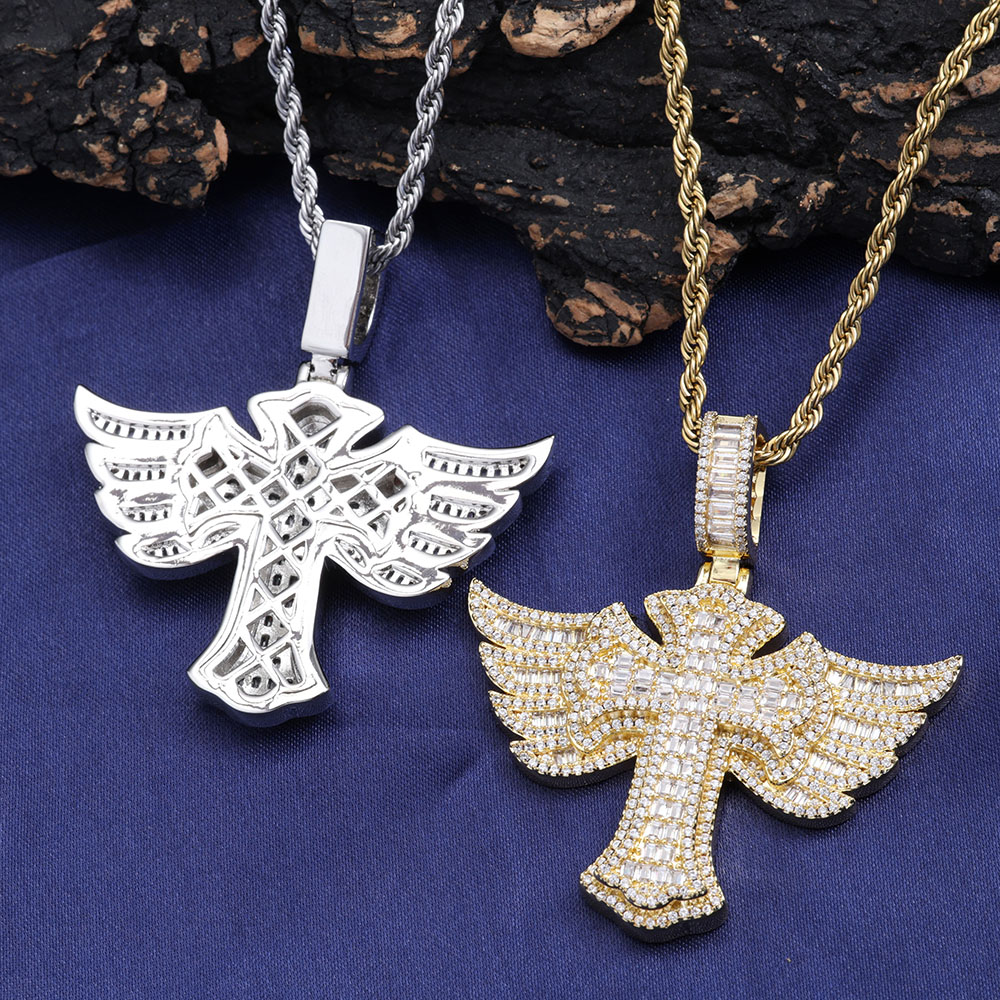 Hip Hop Full Diamond placcato  - Cross Pendant Necklace Gold recensione e prezzo