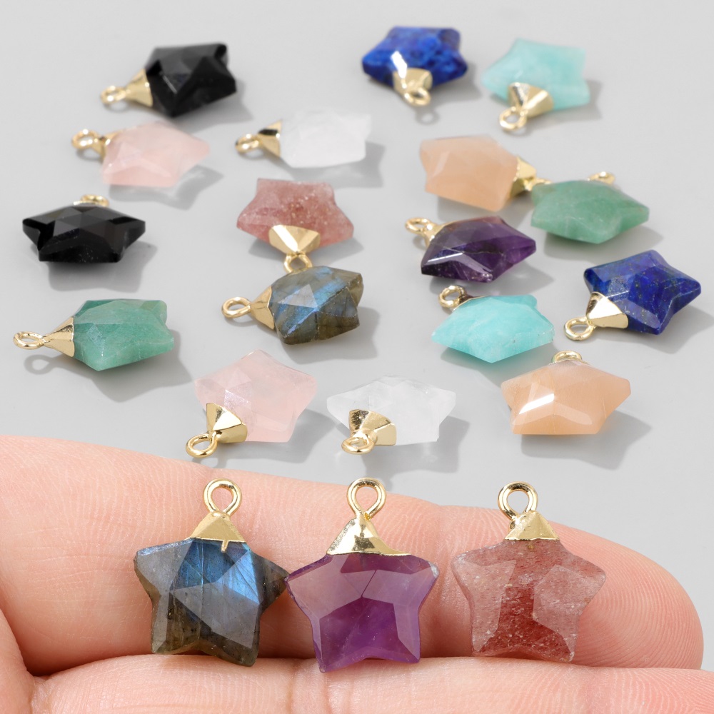 2 pezzi ciondolo in pietra a f - Crystal Pendant Necklace Natural Stone recensione e prezzo
