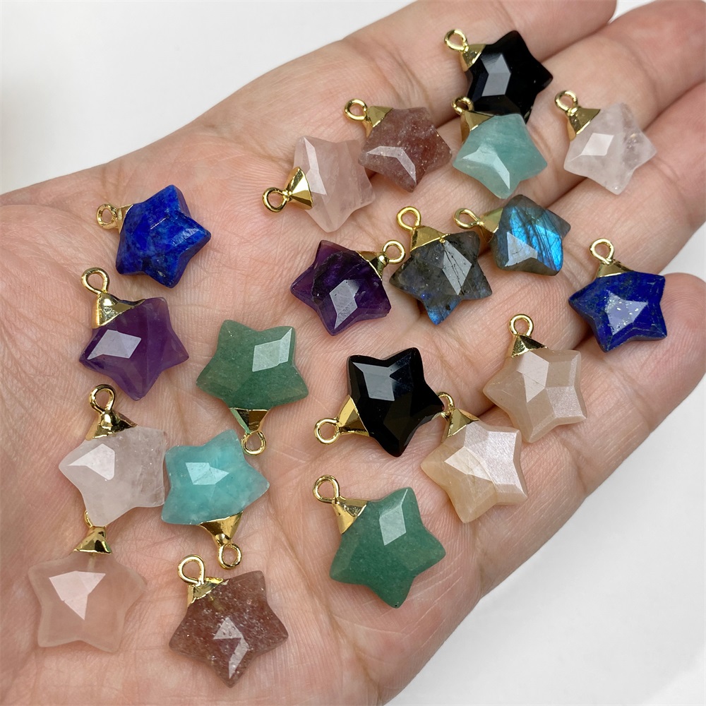 2 pezzi ciondolo in pietra a f - Crystal Pendant Necklace Natural Stone recensione e prezzo